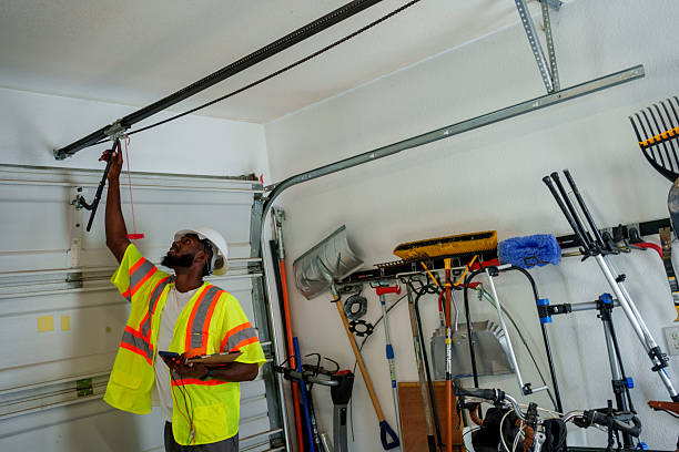 Professional Garage Door Panel Replacement technician working in Louise, TX